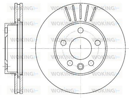 Гальмівний диск перед. Caravelle/Multivan/Transporter 90-03 woking D6551.10 на Фольксваген Шаран