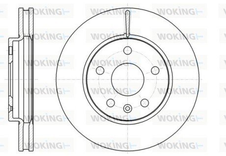 Гальмівний диск перед. Insignia A/Malibu 08- 1.4-2.4 woking D61285.10 на Опель Инсигния