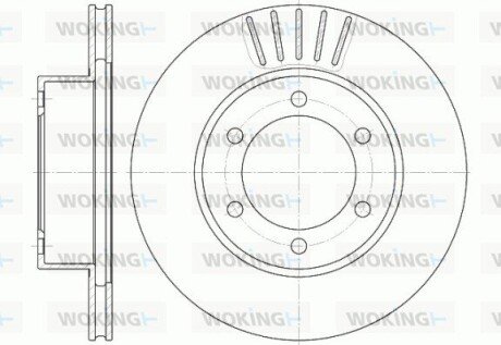 Гальмівний диск передн. 4 RUNNER III /LAND CRUISER 90 2.7-3.4 95-02 woking D6562.10