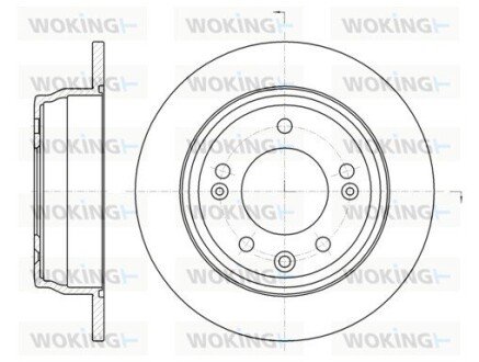 Гальмівний диск зад. i30/i35/CEED/Sportage 06- woking D61105.00 на Hyundai I30