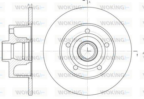 Гальмівний диск задн. A4/A6 98-04 woking D6431.00 на Ауди А4 б5