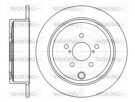 Гальмівний диск задн. Legacy/Outback/Liberty/Impreza/Forester 07- woking D61415.00 на Субару Аутбек