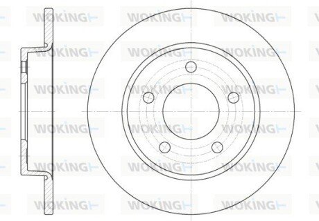 Гальмівний диск задн. Mazda 3/3/Axela (06-21) woking D6906.00 на Мазда 3 bk