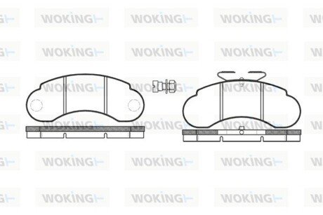 Колодки ручного (стоячого) тормоза woking P0423.20