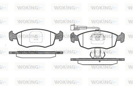 Колодки гальмівні woking P0723.12 на Фиат Палио