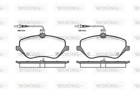 Передні тормозні (гальмівні) колодки woking P10013.04 на Ситроен С5 х7