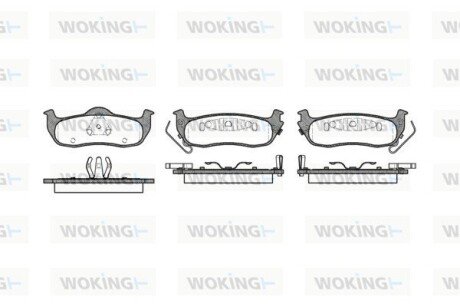 Колодки ручного (стоячого) тормоза woking P10063.02