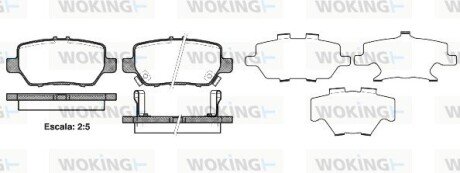 Колодки ручного (стоячого) гальма woking P10683.02