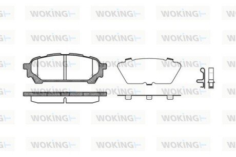 Колодки ручного (стоячого) гальма woking P10763.01 на Субару Форестер sg5