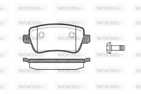 Колодки гальмівні woking P10783.00 на Фиат Крома 154