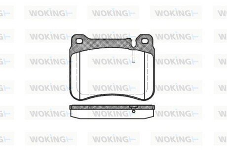 Колодки ручного (стоячого) гальма woking P10933.00 на Мерседес SLK-Class