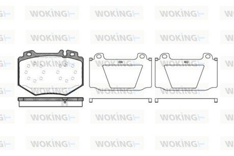 Передні тормозні (гальмівні) колодки woking P11653.00