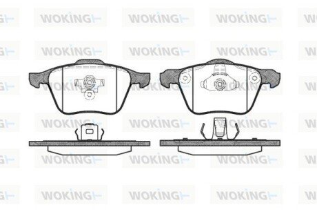 Колодки гальмівні woking P11703.00 на Мазда 3 bl