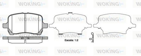 Передние тормозные колодки woking P11893.12