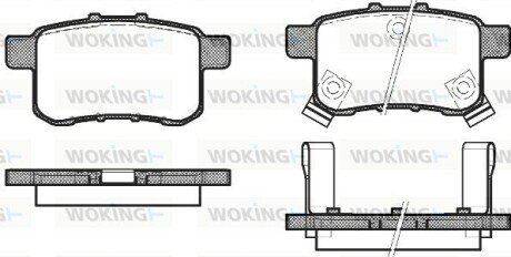 Задние тормозные колодки woking P12323.02