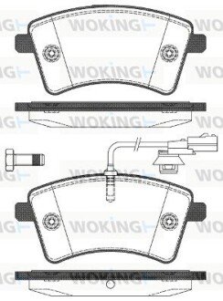 Колодки гальмівні woking P12513.01 на Рено Кенго 2