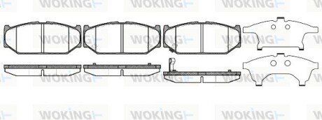 Колодки ручного (стоячого) гальма woking P12813.11