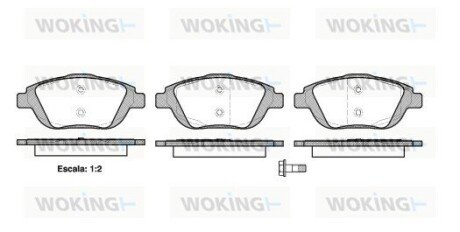 Колодки гальмівні woking P12923.00 на Ситроен С3