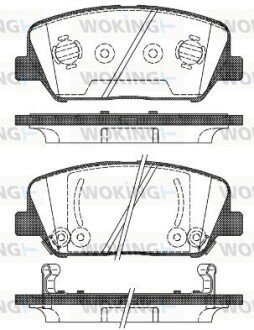 Передние тормозные колодки woking P12983.02 на Киа Оптима jf