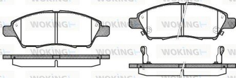 Тормозные колодки woking P13103.02 на Ниссан Тиида