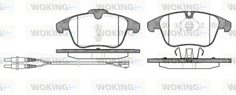 Колодки гальмівні woking P13493.01 на Фольксваген Амарок