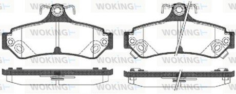 Колодки ручного (стоячого) тормоза woking P13853.12 на Тойота Камри 40