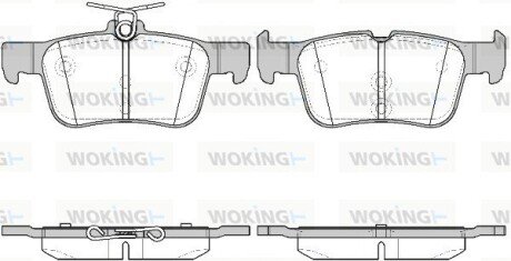 Колодки гальмівні woking P14513.42 на Форд Мондео 5