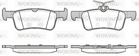 Задні тормозні (гальмівні) колодки woking P14633.20