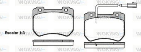 Колодки гальмівні woking P15443.01