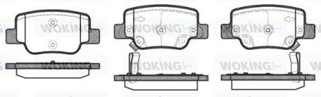 Задние тормозные колодки woking P15523.02