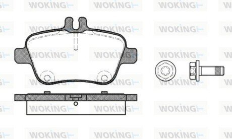 Колодки гальмівні woking P15773.00 на Мерседес Gla