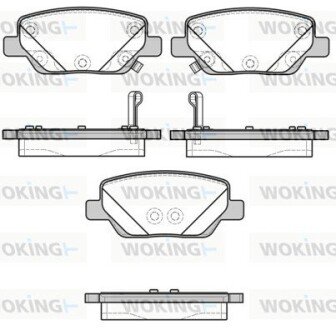 Колодки ручного (стоячого) тормоза woking P16003.02