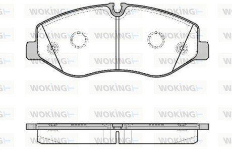 Колодки ручного (стоячого) тормоза woking P17233.00