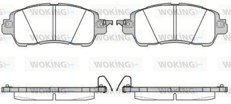 Колодки гальмівні woking P17563.04