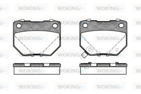 Колодки гальмівні woking P2653.21