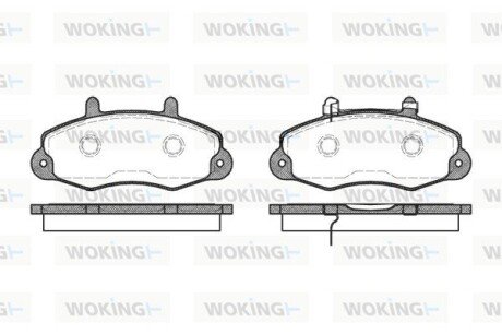 Передние тормозные колодки woking P2913.02 на Форд Транзит 4