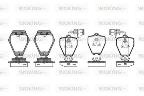 Передні тормозні (гальмівні) колодки woking P4083.02 на Ауди 100 с4