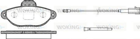 Передние тормозные колодки woking P5143.21 на Фиат Панда