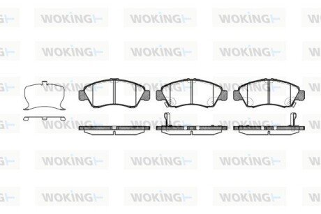 Колодки гальмівні woking P5193.22 на Хонда Инсайт