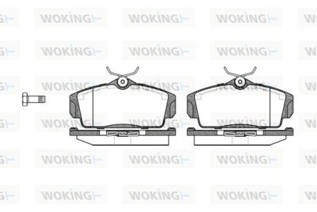 Передние тормозные колодки woking P6043.00 на Ниссан Primera