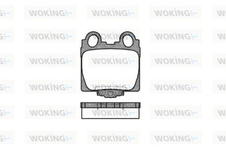 Задні тормозні (гальмівні) колодки woking P6433.04 на Лексус Is