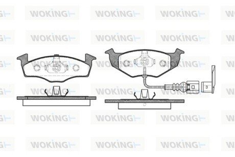 Колодки гальмівні woking P7093.11 на Фольксваген Поло хэтчбек