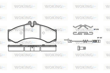 Передние тормозные колодки woking P7143.02 на Фольксваген Лт 28