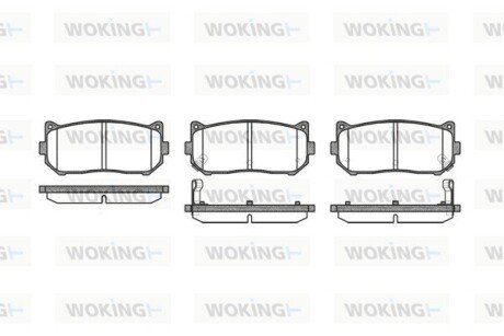 Колодки гальмівні woking P7493.02 на Киа Шума 2