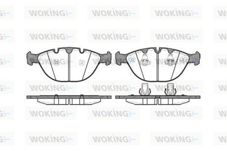 Передние тормозные колодки woking P8583.00