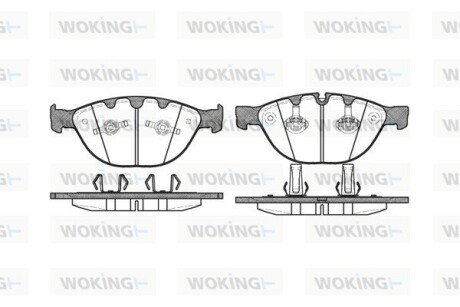 Колодки ручного (стоячого) гальма woking P8583.10