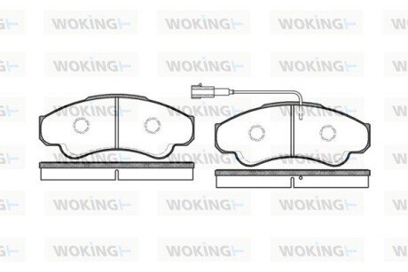 Тормозные колодки woking P8593.01 на Фиат Дукато 230