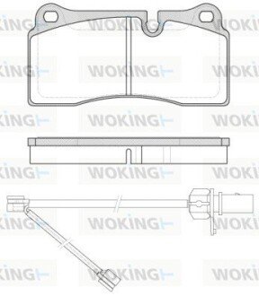 Тормозні (гальмівні) колодки woking P8833.21 на Ауди R8