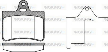 Задние тормозные колодки woking P9303.20 на Ситроен С5