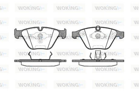 Передние тормозные колодки woking P957300